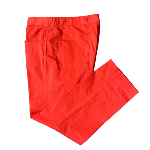 Theyskens’ Theory | Straight Leg Ankle Cropped Dress Slacks Red Orange Size 10 - Picture 4 of 9